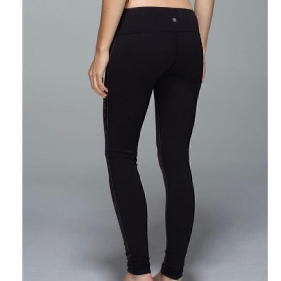 Lululemon Wunder Under Luon Leggings - Size 6 - Picture 2 of 13
